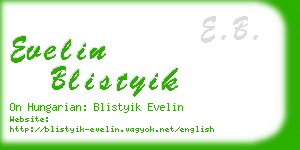 evelin blistyik business card